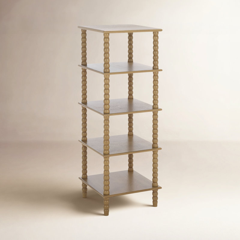 Netta 5 Tier Shelving Unit, Desert Brown