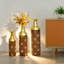 Vases de plancher décoratifs en métal et miroirs 3 pièces Glam-133750964