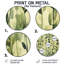 «Botanical Leaves» - art mural rond en métal sur feuilles-602226317