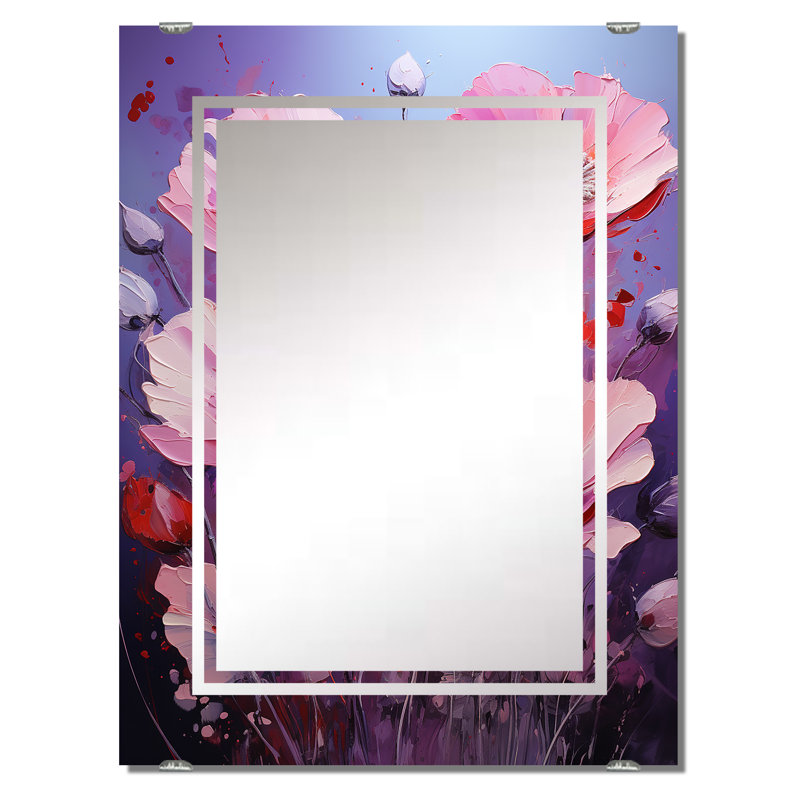 Doane - Miroir mural coquelicots, 32 po x 24 po