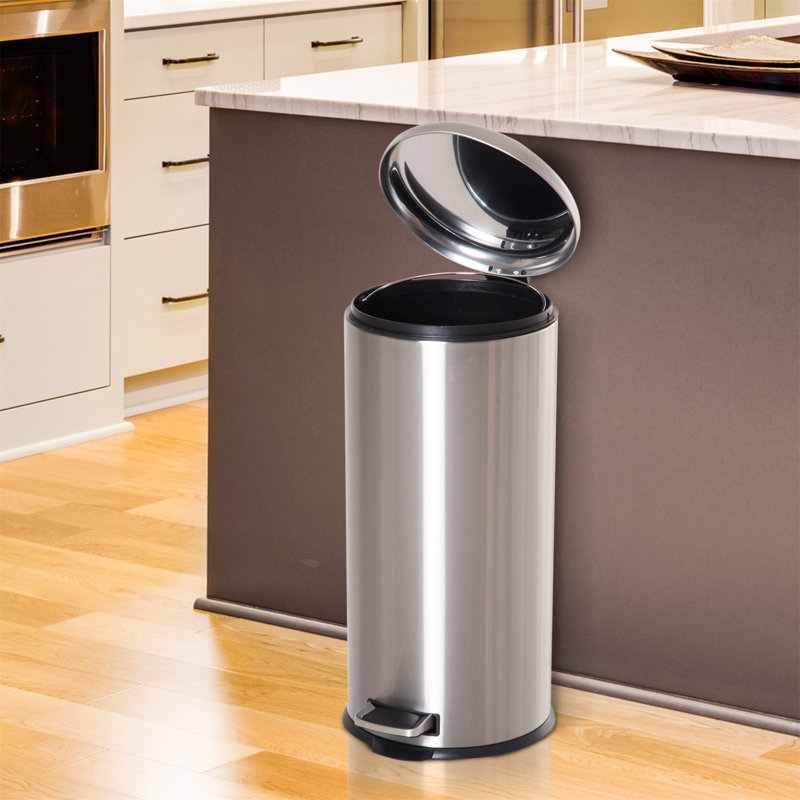 Brighton Steel Step On Kitchen Trash Can - 30L