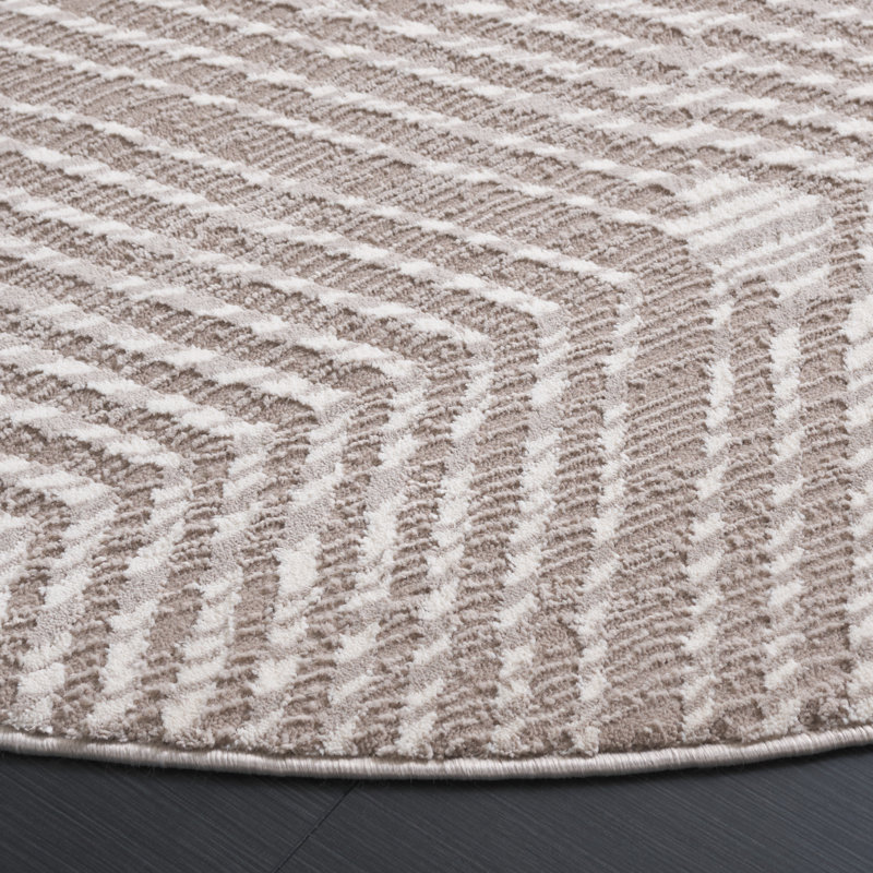 Karaya Performance Geometric Rug, Round 6'7"