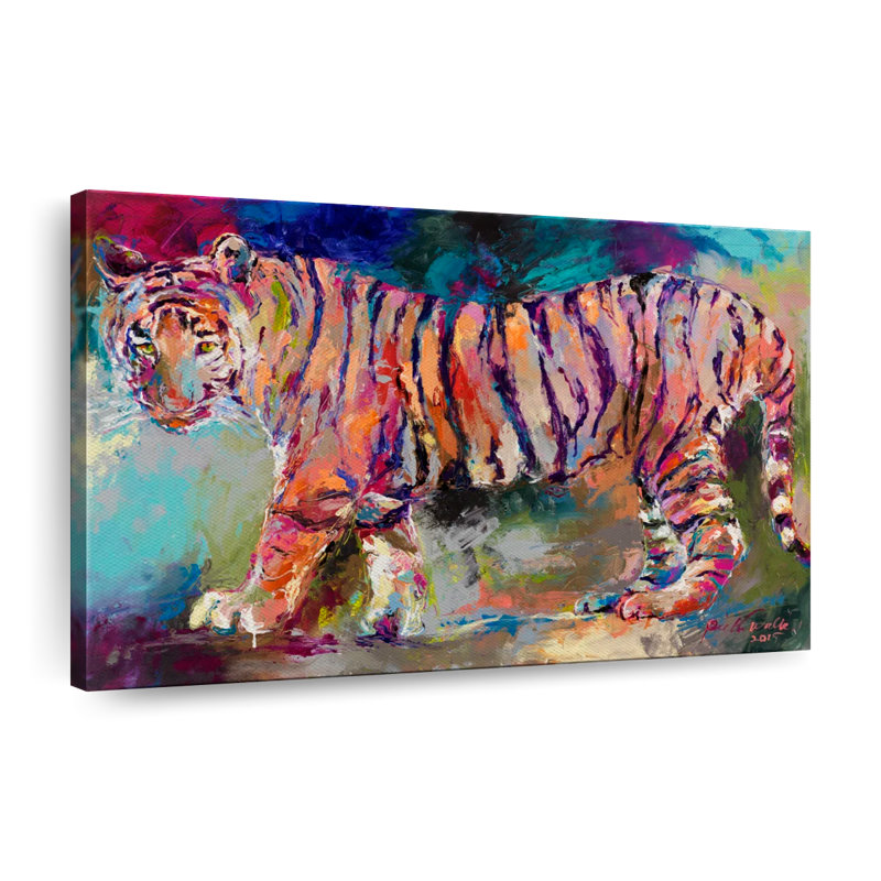 Tigre royal du Bengale sur toile, H 8 po x l 12 po x P 1 po