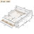 Full Size Daybed With Trundle,Wood Daybed Frame with Storage Drawers,Side Shelves and Desk,White-408917989-408917987