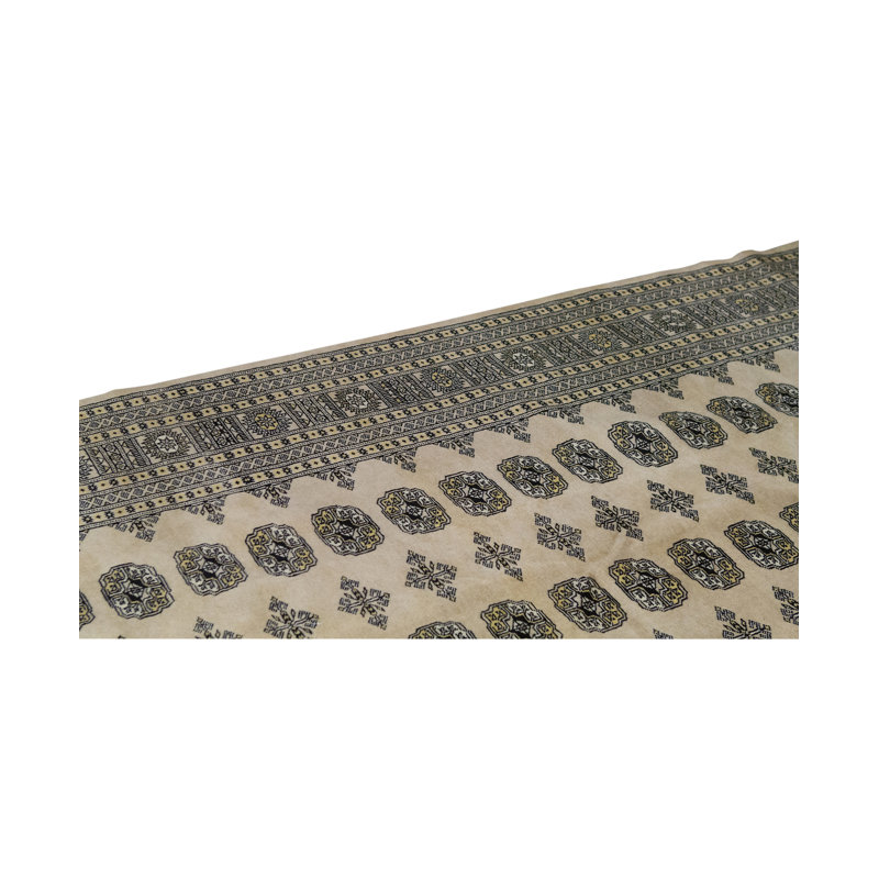 Tapis oriental beige en laine noué à la main Mori