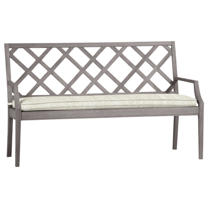 Banc 60 po Haley Teak - Huître, Huître teck, InsideOut® Rollo ‑ lin crème, Welt