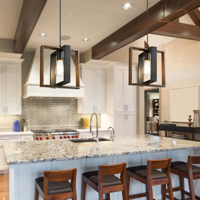 Farmhouse Light Lantern Geometric Pendant