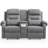 65.7" Modern Manual Reclining Loveseat With Storage Console And Cup Holders-399879669