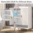 29.6” White & Gold Wooden Shoe Cabinet With Doors-1956277078