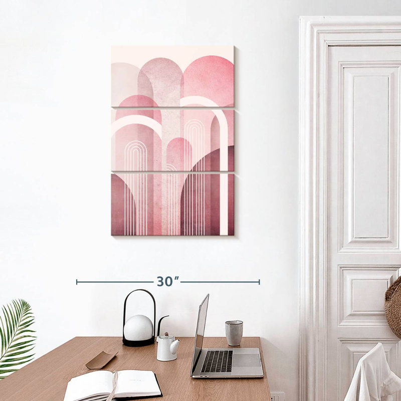 Avery Mid-Century Arches rose bourgogne I, H 32 po x l 20 po