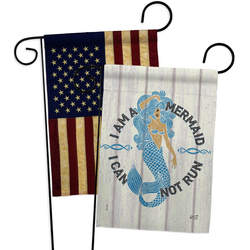 Drapeau de jardin en polyester 2 côtés 18 x 13 po