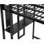 Lit mezzanine simple en métal avec bureau et tablettes intégrés
