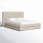 Lit plateforme tapissier Viski Brun Boucle-100964992