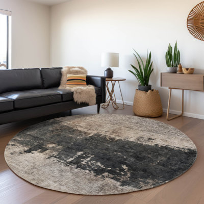 Machine Washable Indoor/Outdoor Cicel ACN1215 Taupe Rug