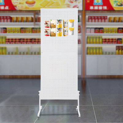 Retail Display Stand With T-Base And Wheels