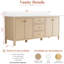 Meuble-lavabo double 80 po Kingsley