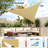 Sand 16x16x16 FT Triangle UV Block Sun Shade Sail Canopy, Breathable and Durable Patio and Garden Sun Protection with Easy Installation-126708672