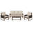 5-Person Patio Wooden Seating Group With Cushions-515768438
