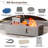 12.6’’ H X 48’’ W Metal Propane Outdoor Gas Fire Pit Table With Ice Bucket-925660311