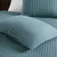 Courtepointe très grand / très grand bleu sarcelle - Literie réversible en microfibre et coton-119449036-119449037