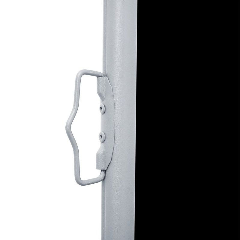 Paravent rétractable avec auvent pliant, H 47,2 po x l 393,7 po, Noir