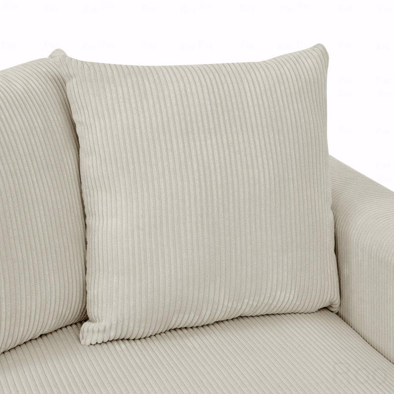 Basic Sectional Sofa, 6 - Piece Modular Corduroy