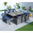 6 - Person Patio Dining Set Umbrella Hole Included Rectangular Table with Cushions Included-93842994-93842997