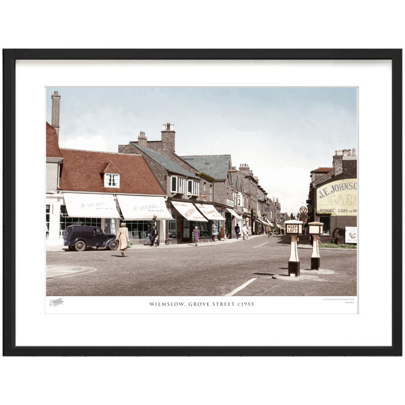 Wilmslow, Grove Street C1955 - Single Picture Frame Print, 40cm H x 50cm W x 2.3cm D