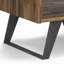 Table de bout carrée industrielle moderne en bois d'acacia massif l 22 po avec tiroir, tablette ouverte et pieds inclinés Lowry-125339340