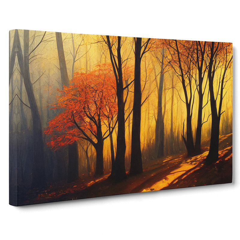 Fine Autumn Forest - Wrapped Canvas, 50cm H x 76cm W x 3cm D