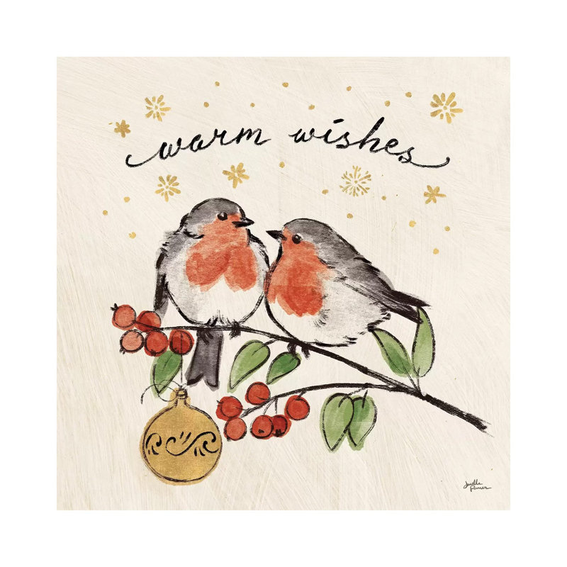Christmas Lovebirds II by Janelle Penner - Wrapped Canvas Print, 93.98 cm H x 93.98 cm W x 1.91 cm D