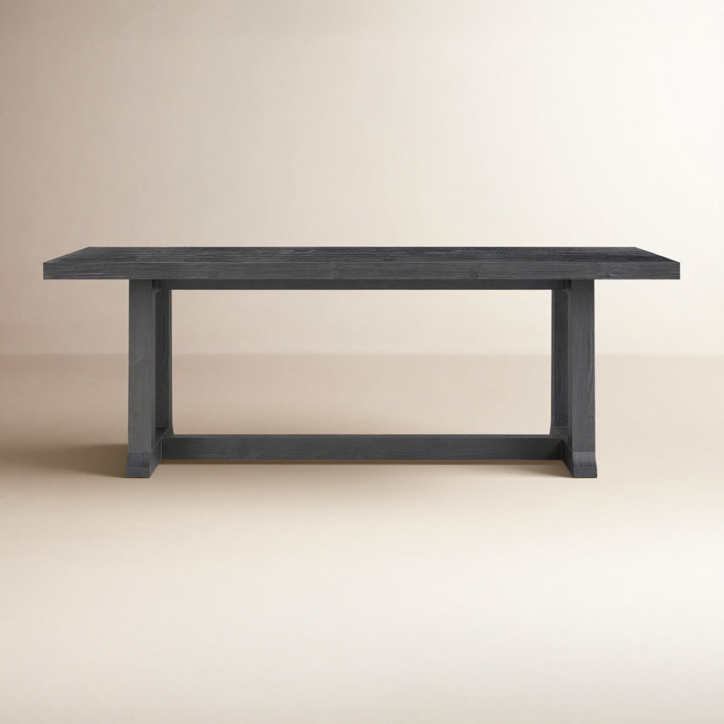 Daila Dining Table, Black, 30" H x 39.25" W x 110" L