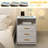LED Nightstand with Drawers, Wireless Charging, & USB & Type-C Charging Ports-765872793