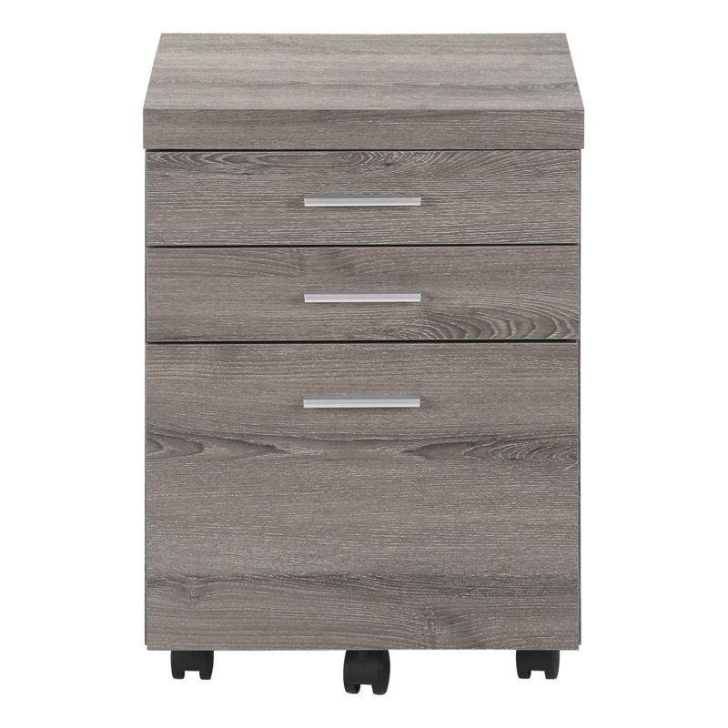 File Cabinet, Rolling Mobile, Storage Drawers, Printer Stand, Office, Work, Cement Laminate, Contemporary, Modern, Taupe