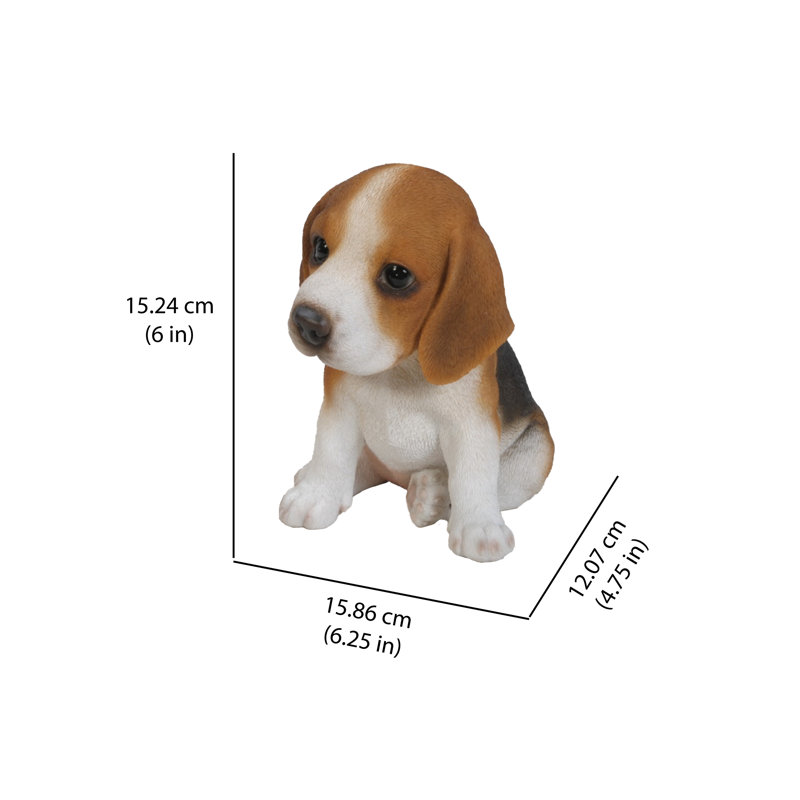 Statue chiot beagle assis