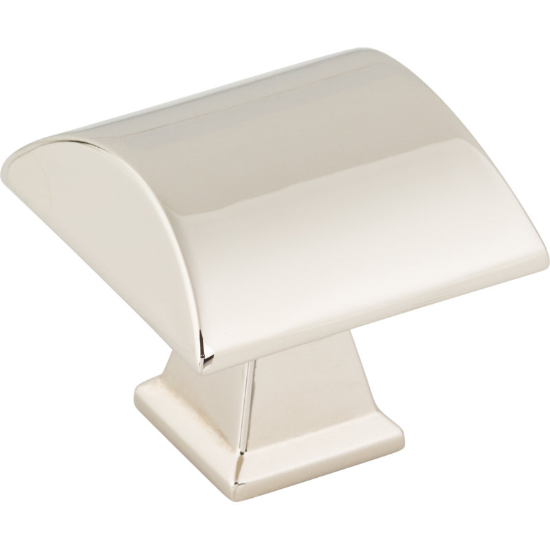 Roman Square Knob, Polished Nickel