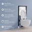 Toilettes murales allongées à double chasse avec réservoir encastré Capri 2 pièces 0,8 / 1,6 GPF Capri, pour 2 ou 6 clous (siège inclus)