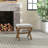 Keane  Backless Wood Vanity Stool