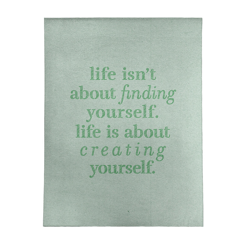Tapis en chenille de polyester Quotes, Rectangle 5 pi x 7 pi