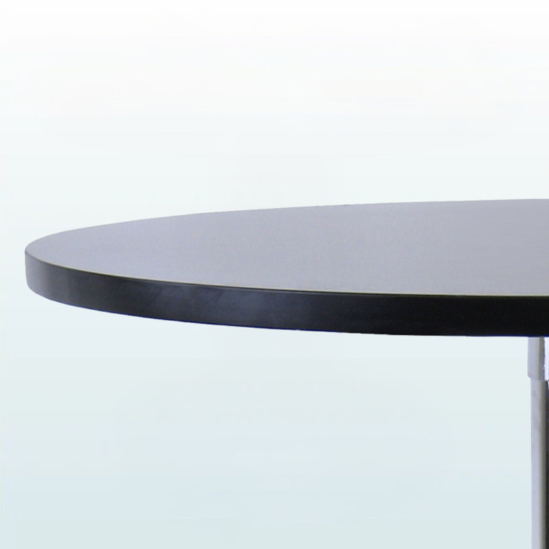 Julia Round Dining Table in Black and Chrome Metal Finish, 29.41'' H X 28.59'' W X 28.59'' D