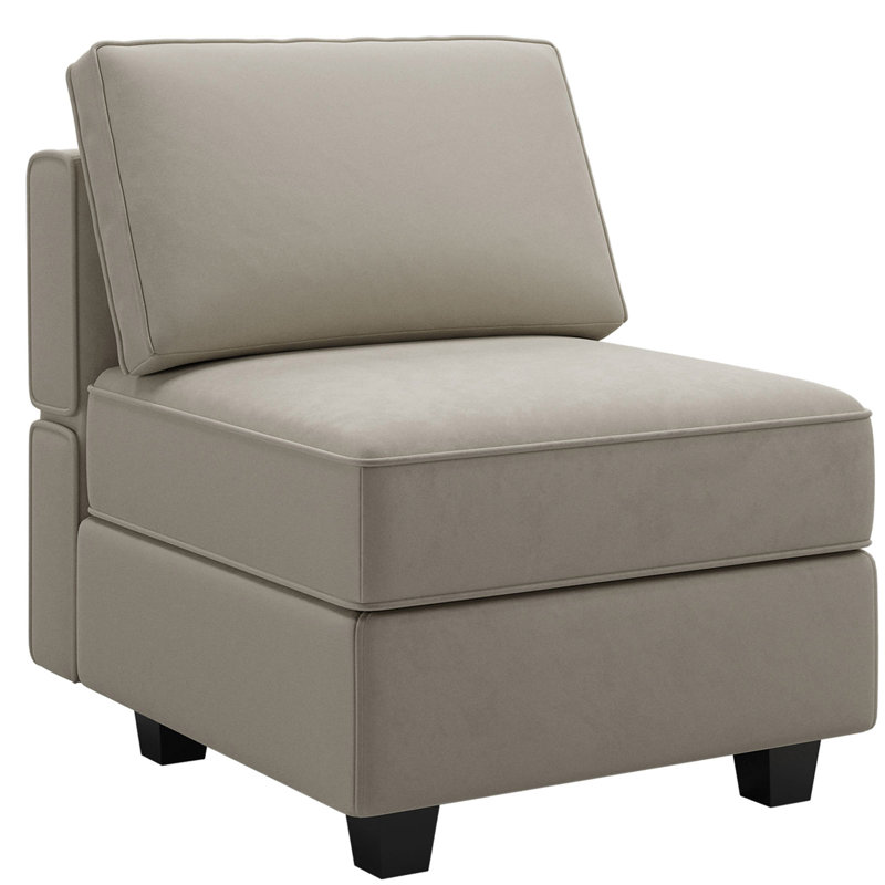Nakash 26.4'' Wide Upholstered Armless Chair with Pillow Back, Storage Single Chair Module Part For Sectional Sofa