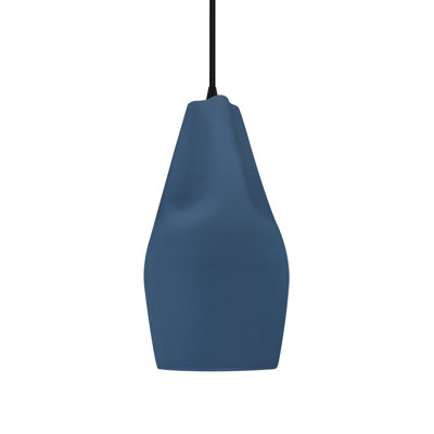 Radiance - luminaire suspendu 1 lumière Tall Crease - ciel de minuit - bronze foncé - DEL dédiée - cordon noir