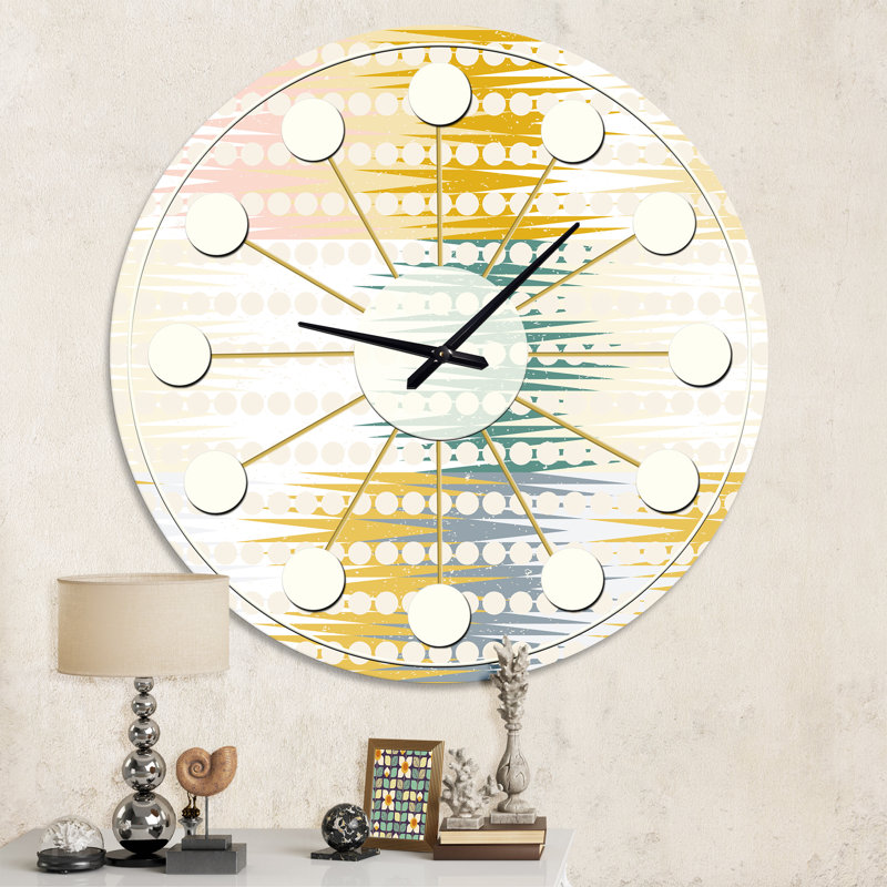 Horloge murale rétro Mid-Century, Moyenne