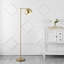 Lampe sur pied DEL contemporaine en fer 58,5 po Eva, laiton doré Eva