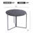 35" Round Folding Dining Table with Engineered Wood Top and Iron Base, Space-Saving Card Table, Black Carrera-438934566-466062513