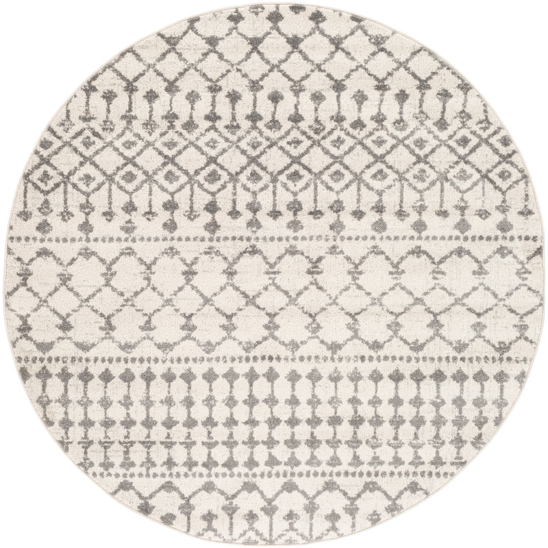 Jovani Geometric Indoor Rug, Round 5'3"