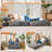 Convertible Corduroy Sleeper Chair Bed – No Assembl&Compression Packed, With Storage Pocket-1236382699