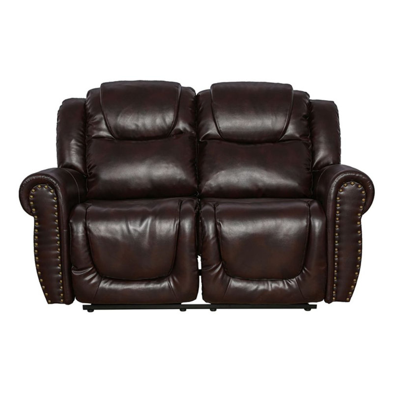 65'' Pillow Top Arm Vegan Leather Reclining Loveseat for Living Room