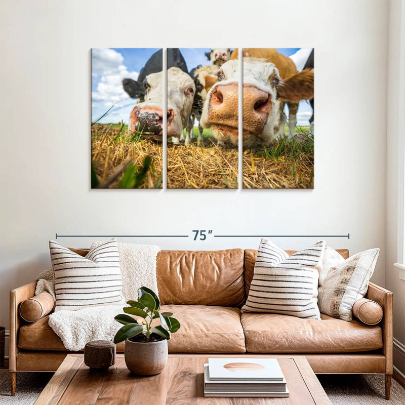 Vaches curieuses Brampt, H 36 po x l 57 po