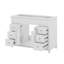 Meuble-lavabo de 46 po sans lavabo, armoire seulement, 6 tiroirs et portes doubles avec tablettes à 2 niveaux